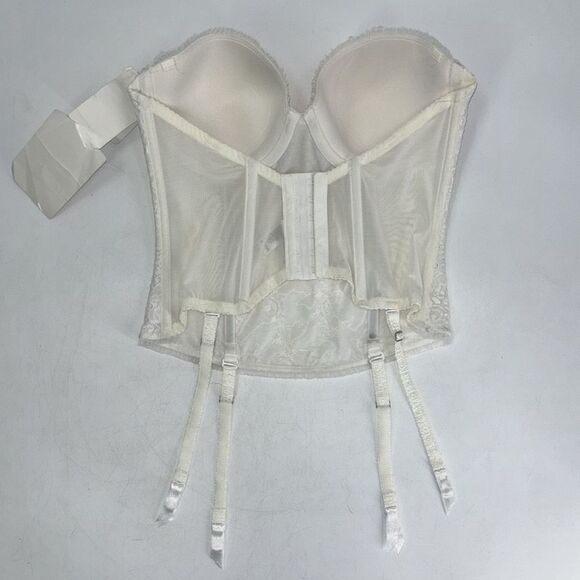 Maidenform White Lace Strapless Push Up Bustier New with Tags Size 36 C - Picture 7 of 10